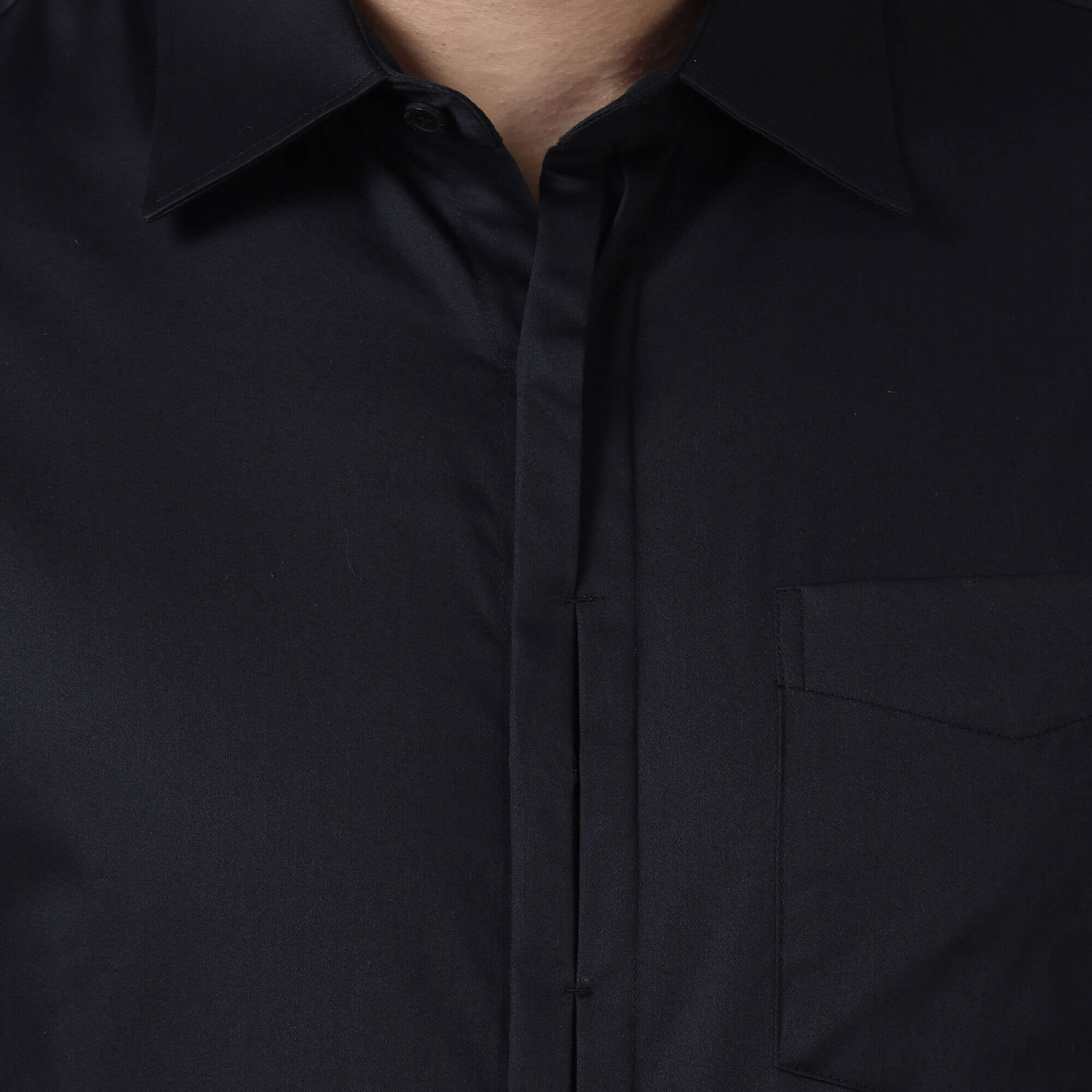 Alfred Black Shirt With Signature Concealed Placket - Image 6