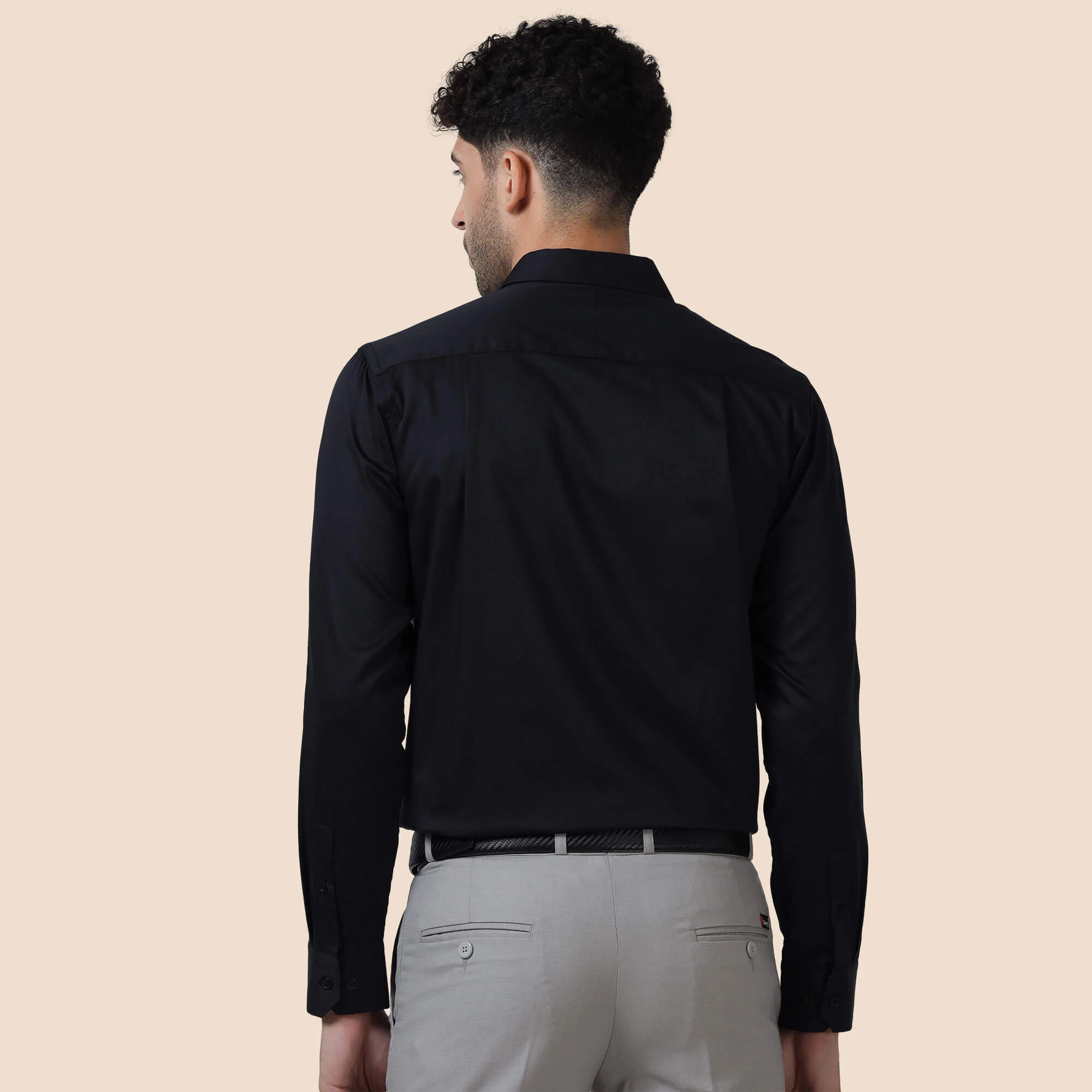 Alfred Black Shirt With Signature Concealed Placket - Image 7