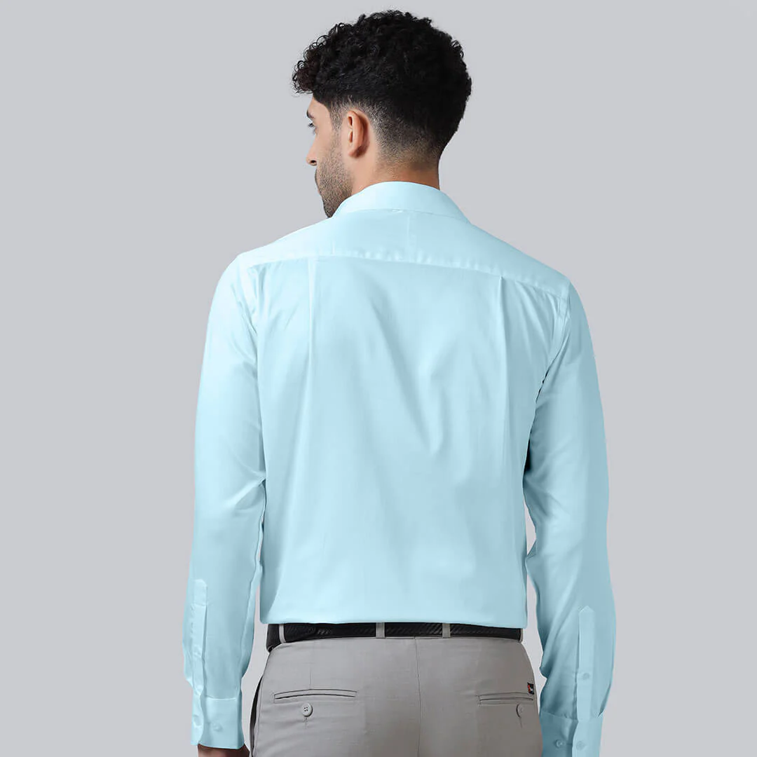Bennet Sky Blue Shirt With Concealed Placket - Image 4