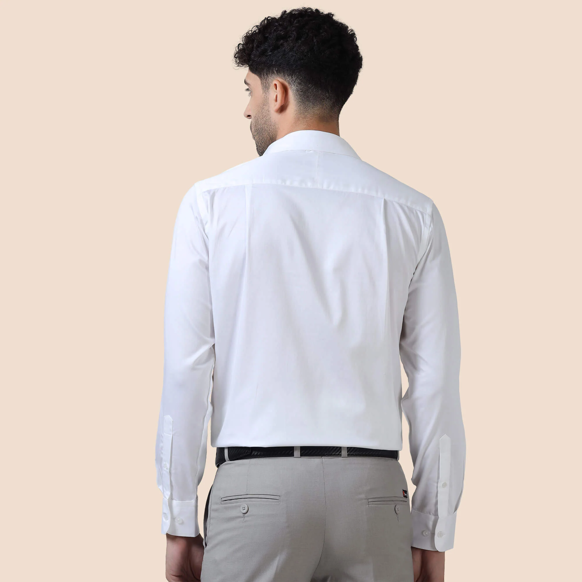 Bennet White Shirt With Concealed Placket - Image 7