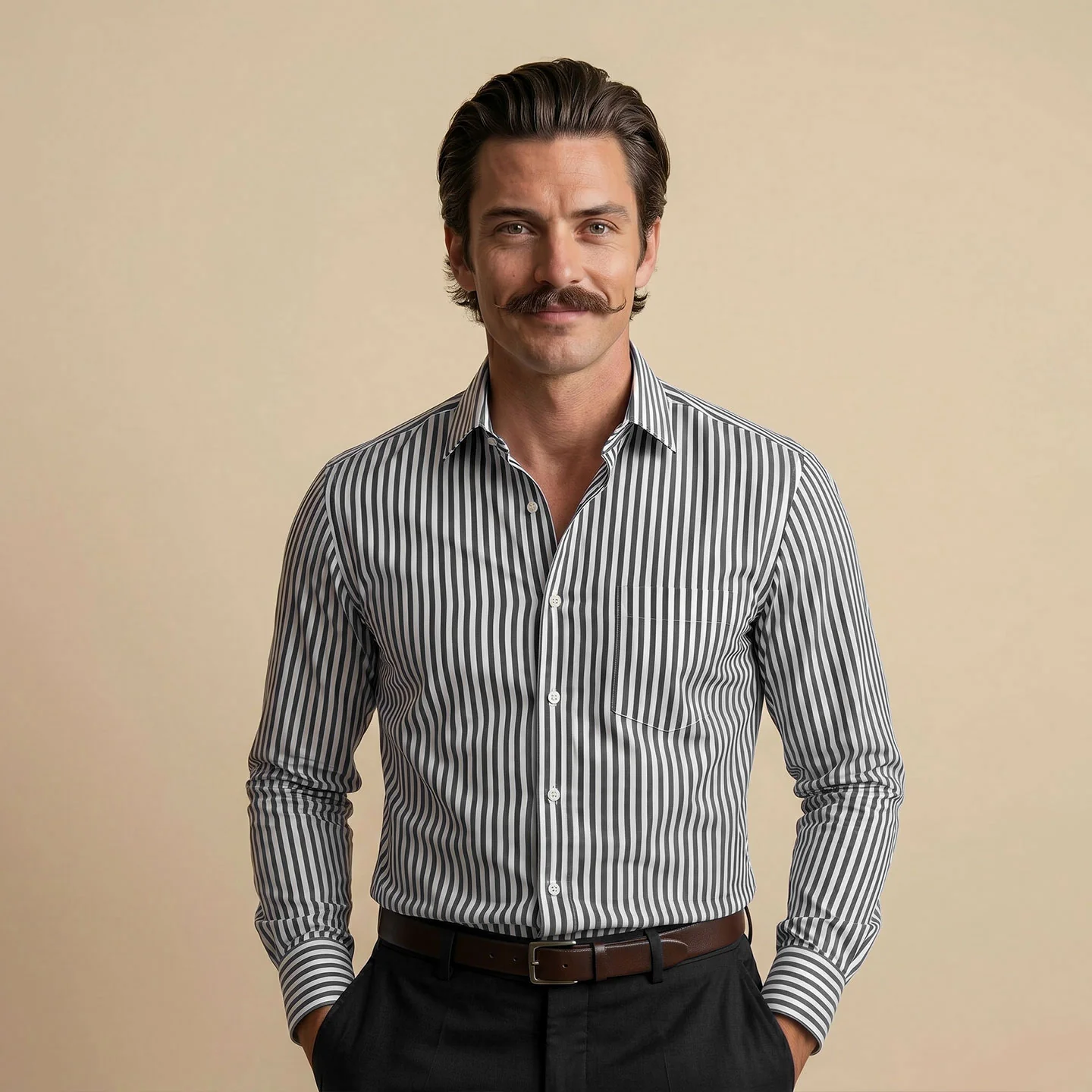 Boardroom Bengal Stripes Shirt In Midnight - Image 2