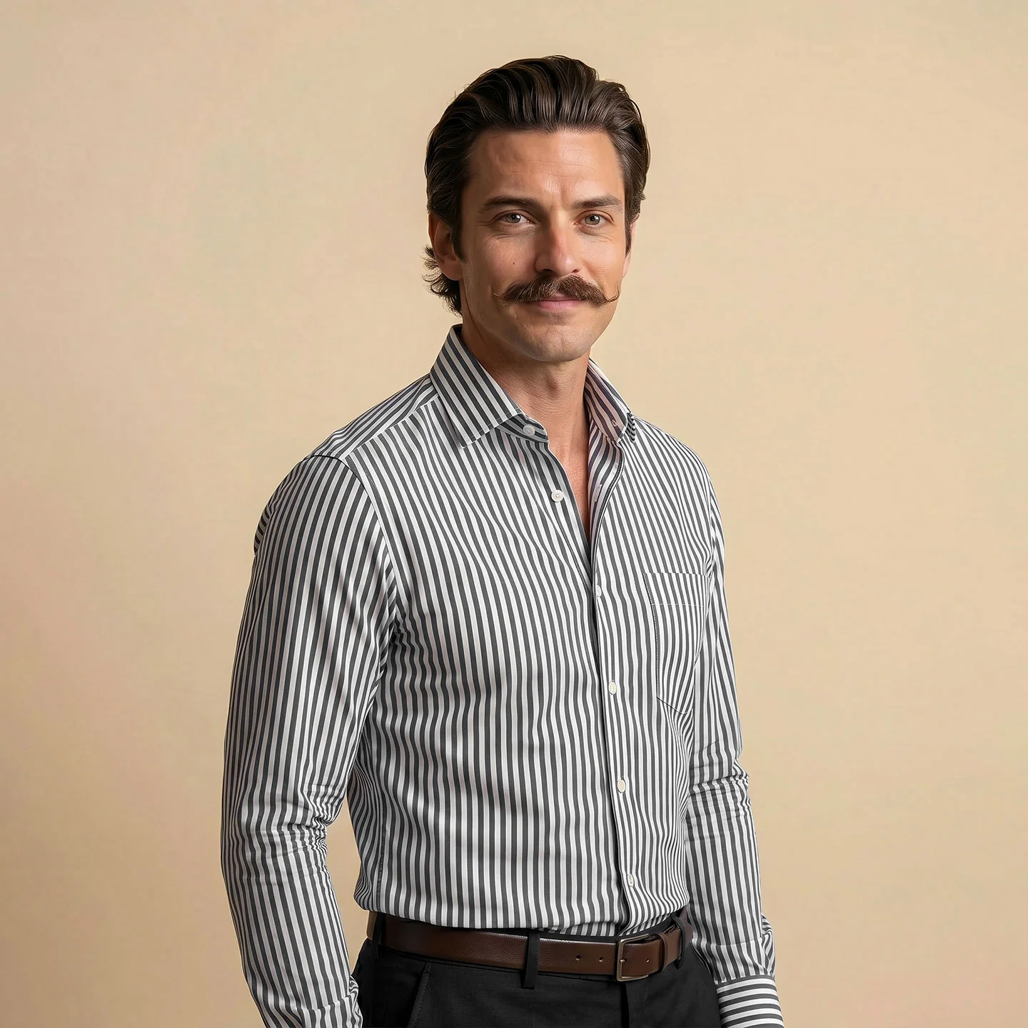 Boardroom Bengal Stripes Shirt In Midnight - Image 5