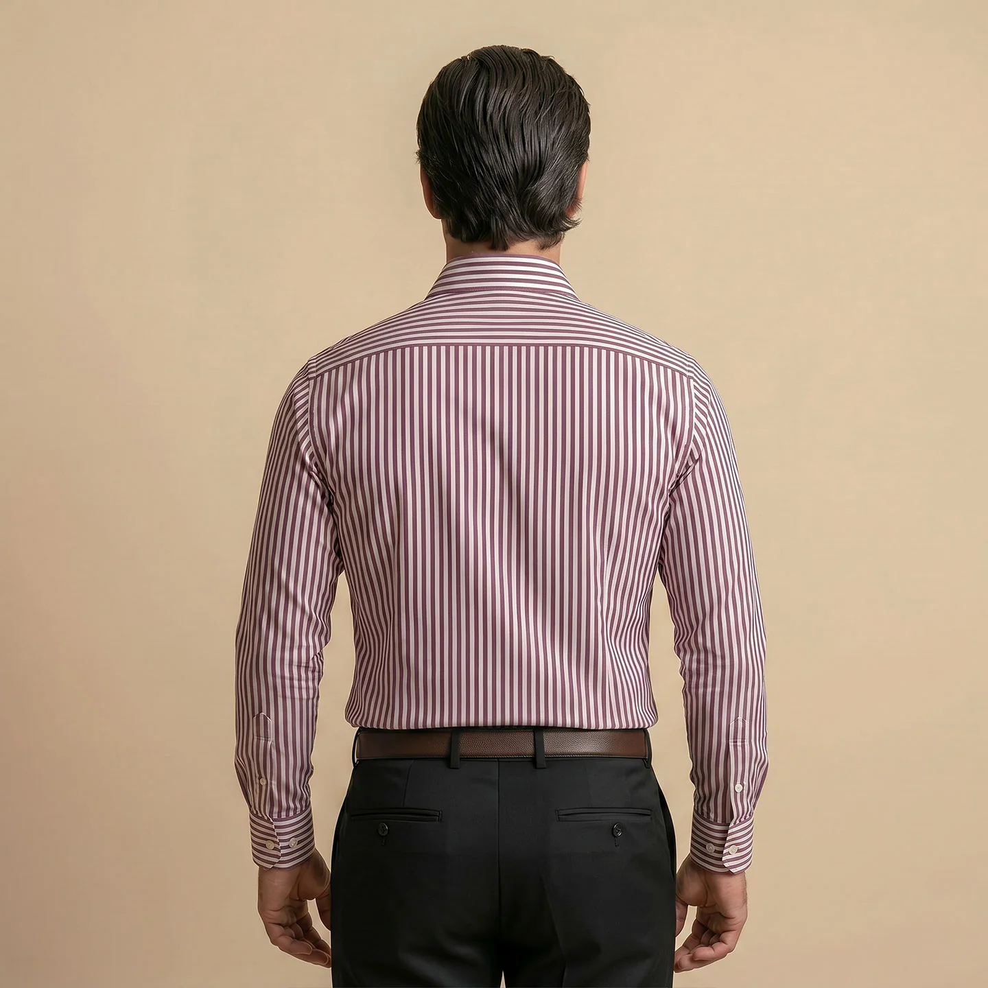Boardroom Bengal Stripes Shirt In Ruby - Image 5