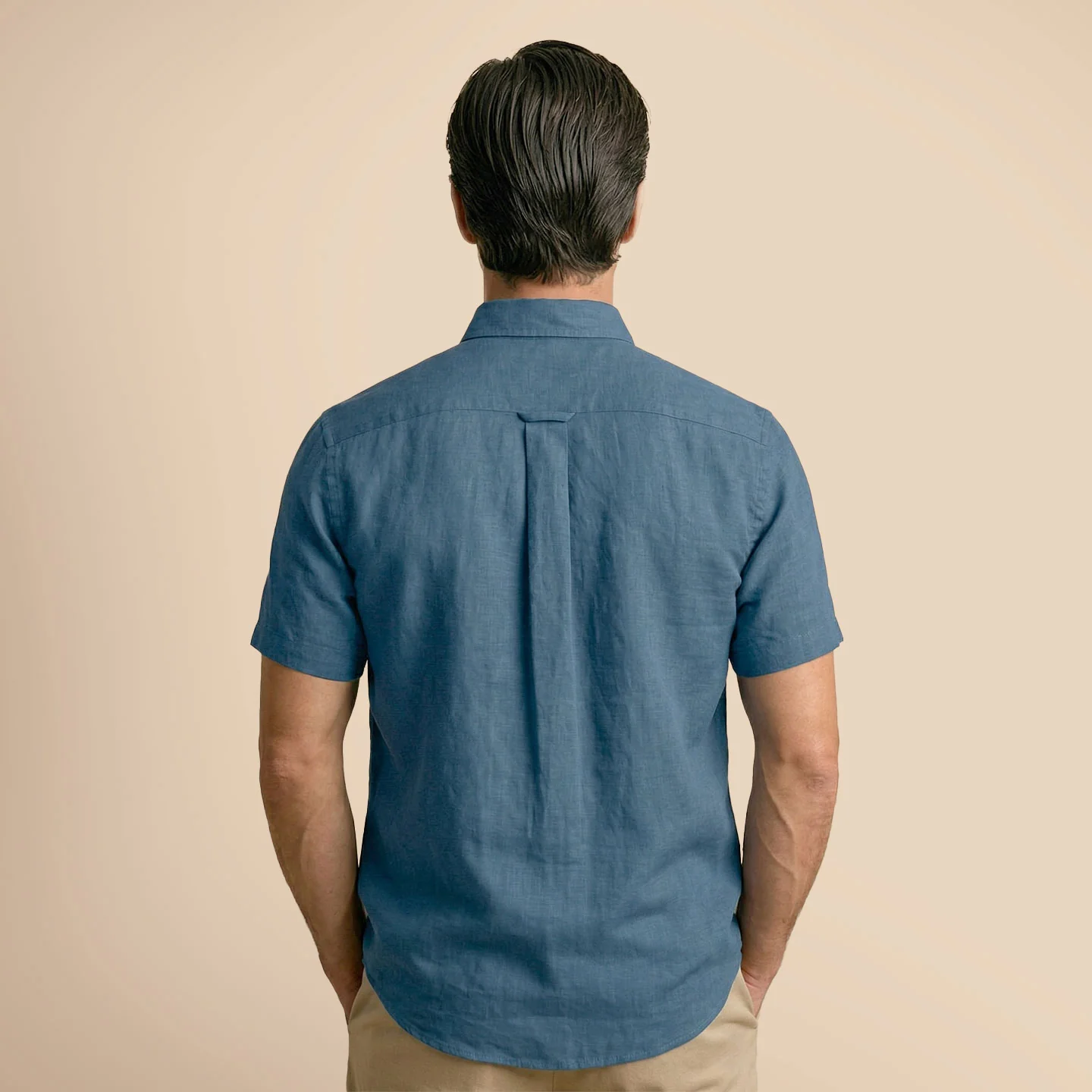 Breeze Linen Half Sleeves Shirt In Indigo - Image 4