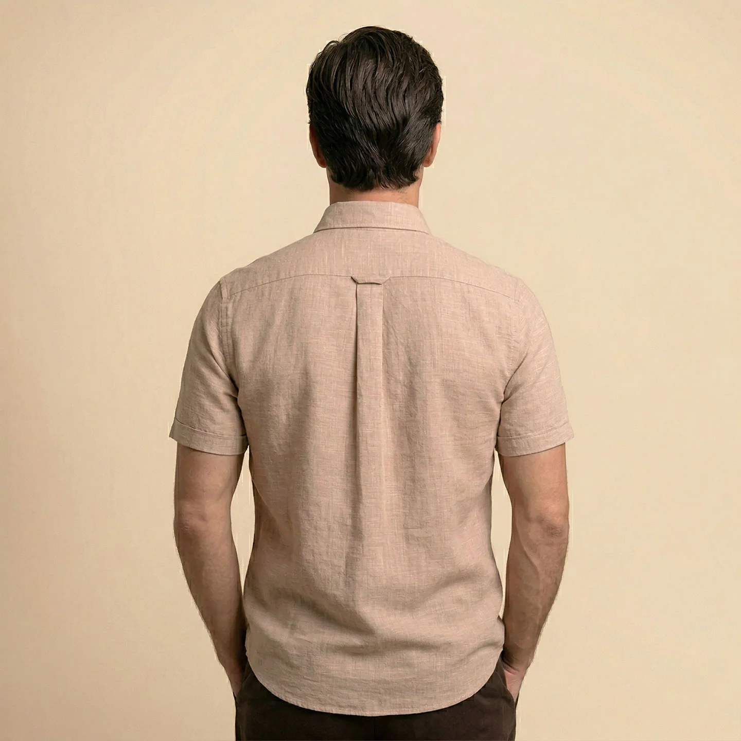 Breeze Linen Half Sleeves Shirt In Velvet Rose - Image 4