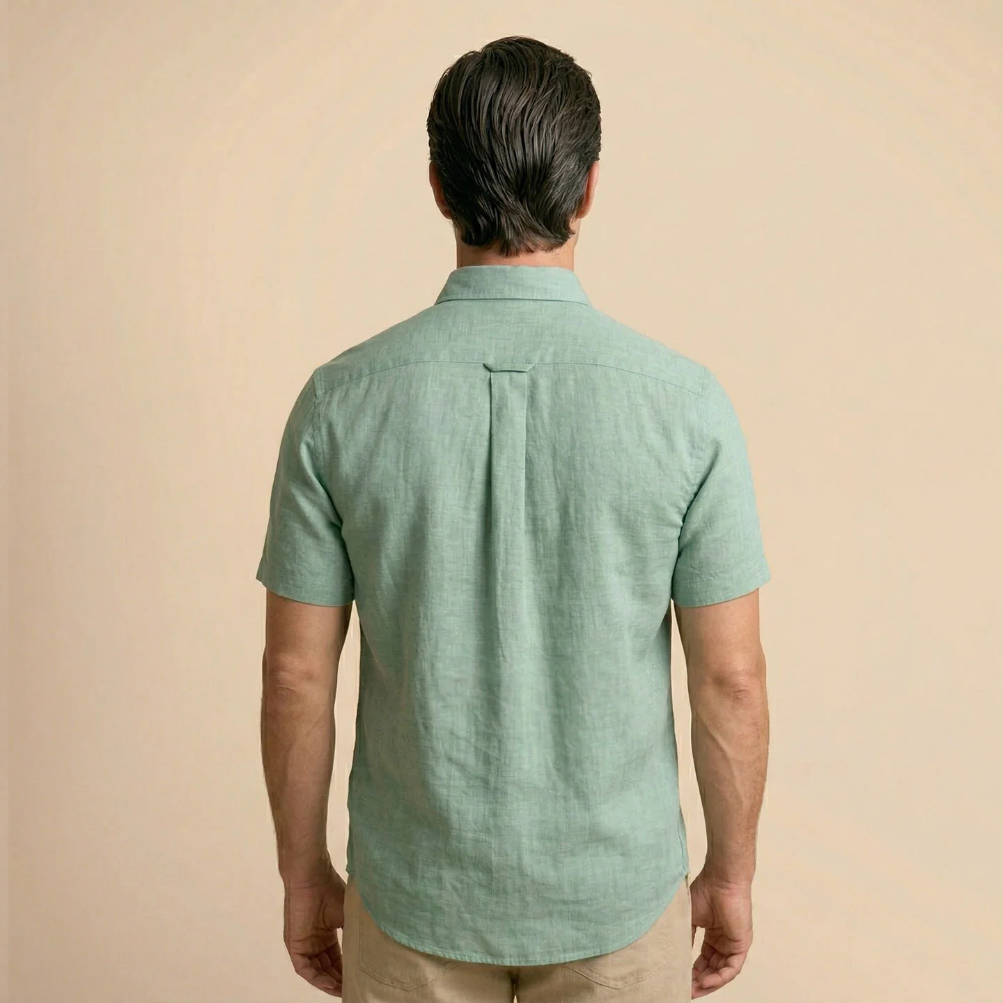 Breeze Linen Half Sleeves Shirt In Watercress - Image 4