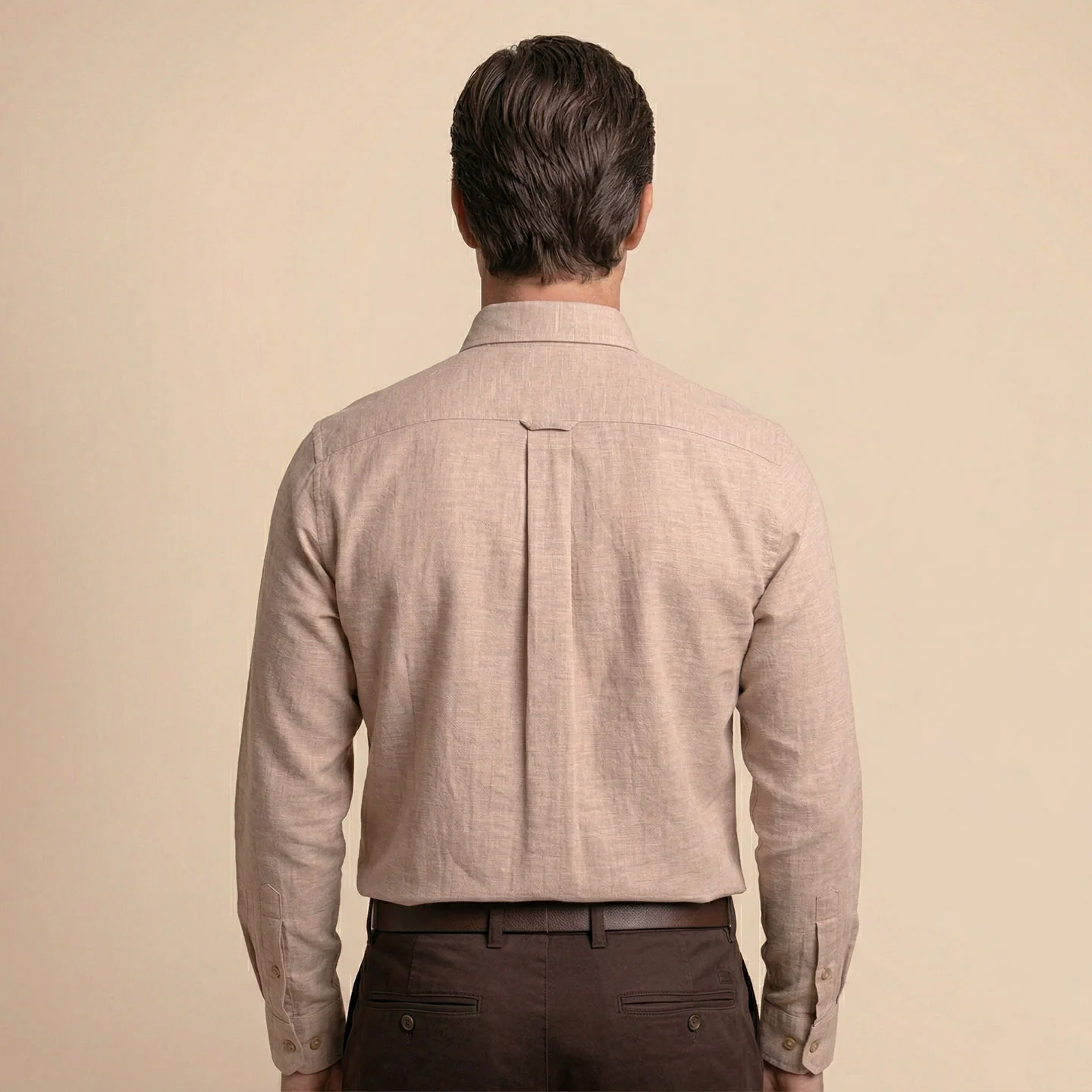 Breeze Linen Full Sleeves Shirt In Wood Rose - Image 4