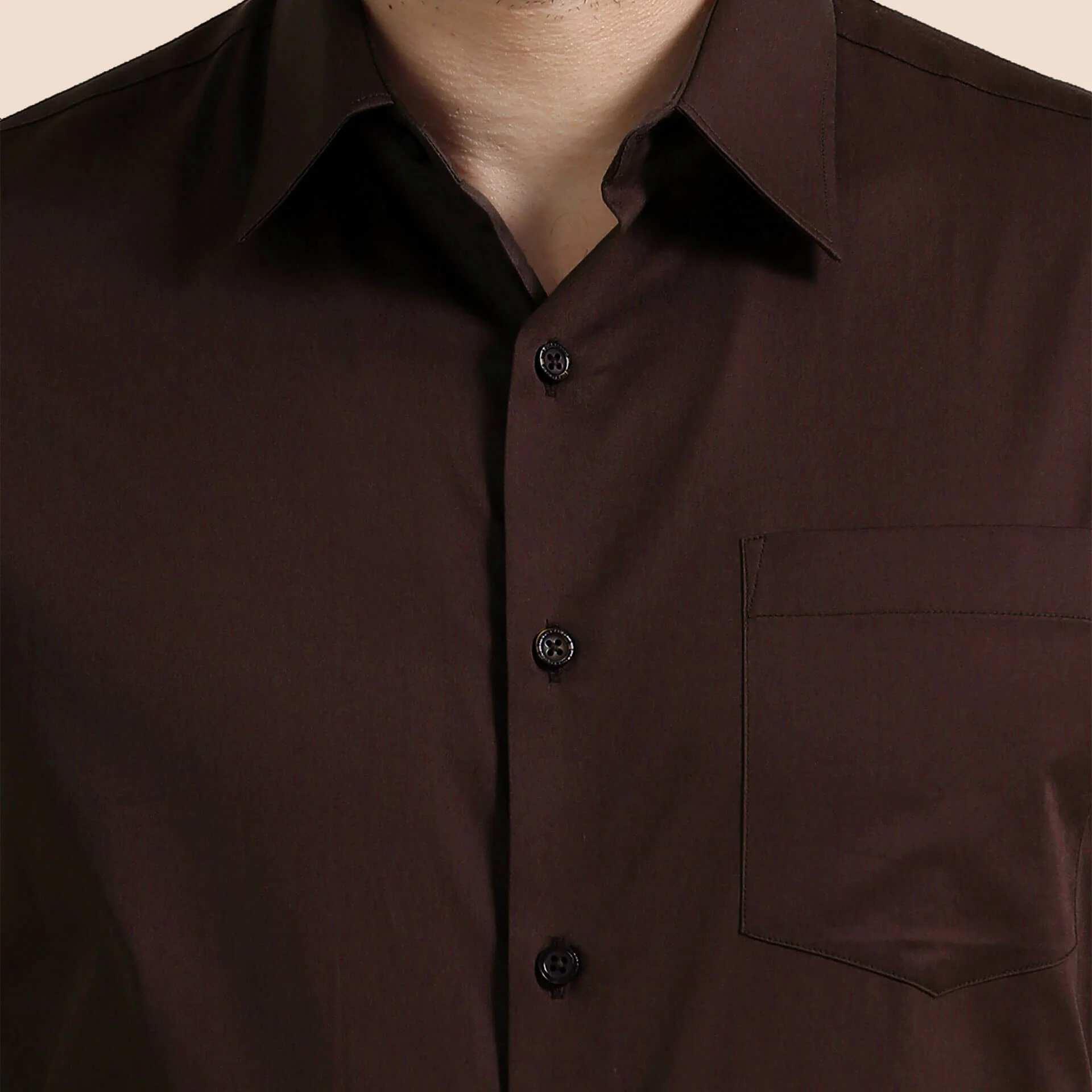 Cambridge Giza Cotton Shirt In Coffee - Image 6