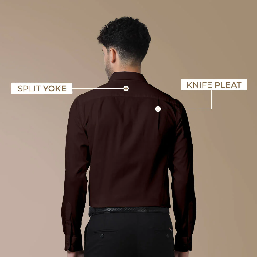 Cambridge Giza Cotton Shirt In Coffee - Image 7