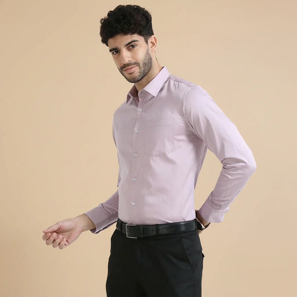 Cambridge Giza Cotton Shirt In Dusty Rose - Image 5