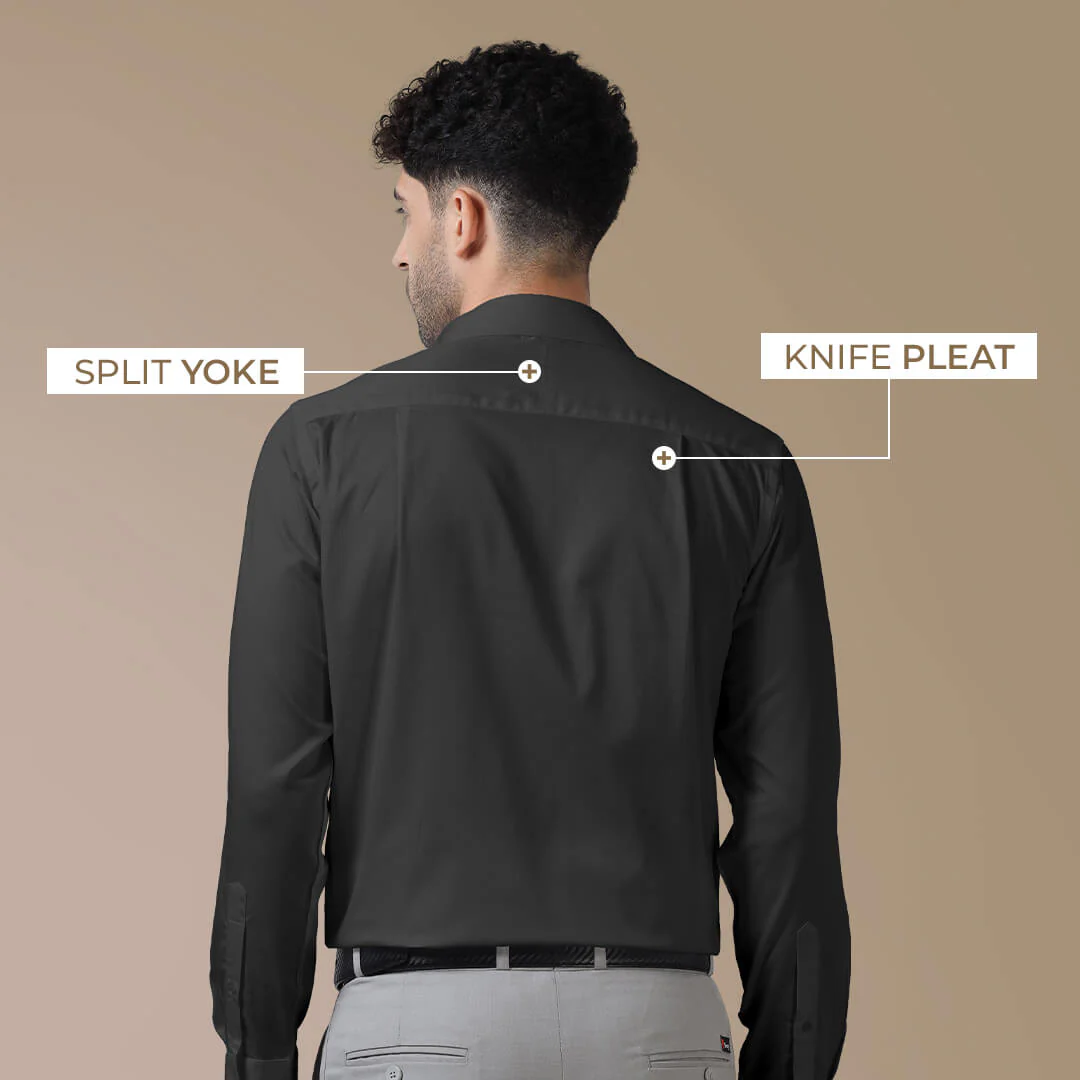 Cambridge Giza Cotton Shirt In Gun Metal - Image 7
