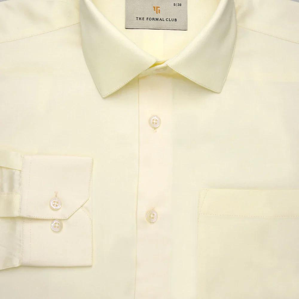 Cambridge Giza Cotton Shirt In Lemon Frost - Image 4