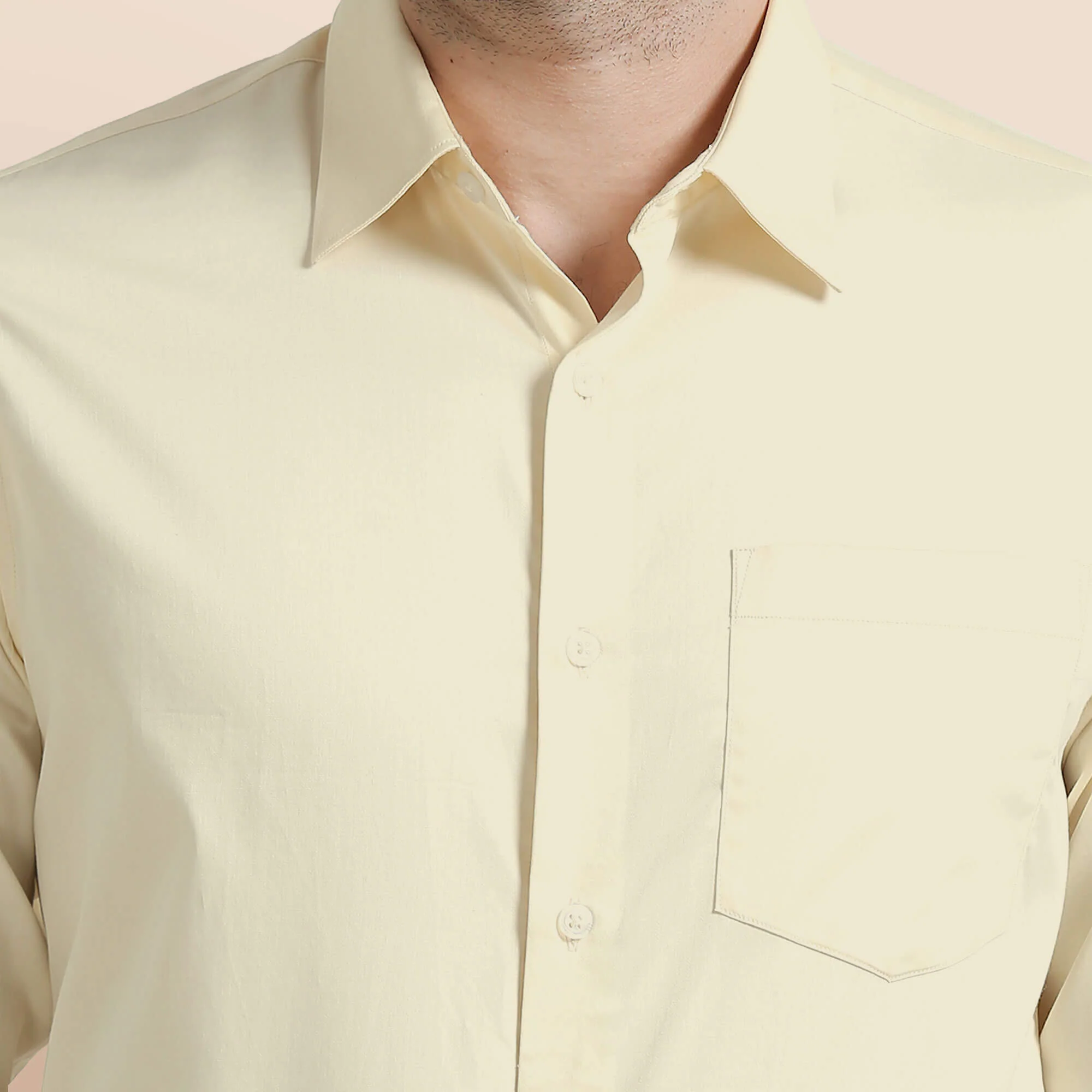 Cambridge Giza Cotton Shirt In Lemon Frost - Image 6