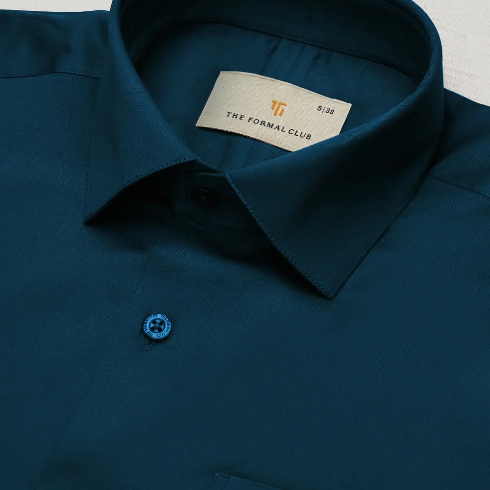 Cambridge Giza Cotton Shirt In Slate Blue - Image 3