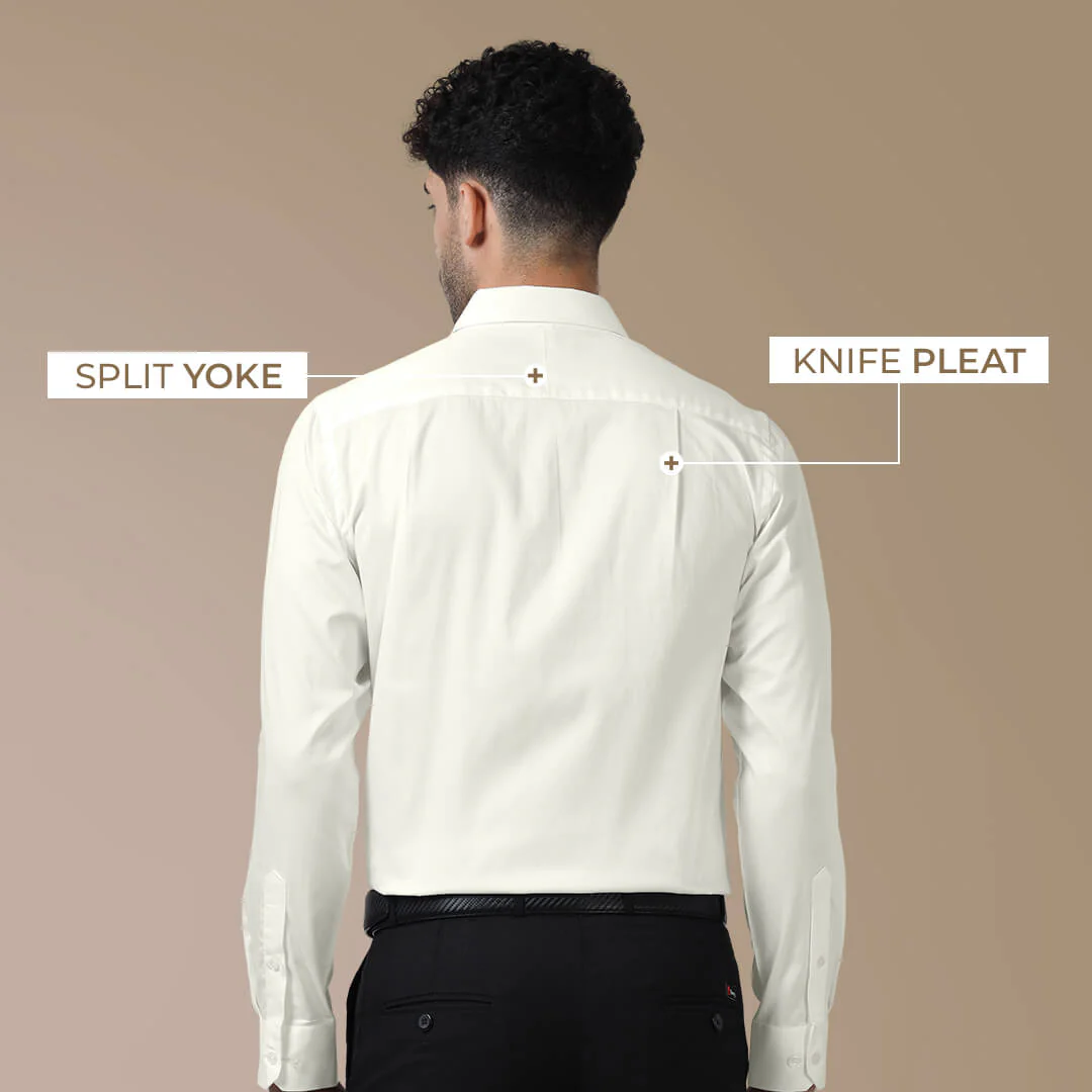 Cambridge Giza Cotton Shirt In Vanilla - Image 5