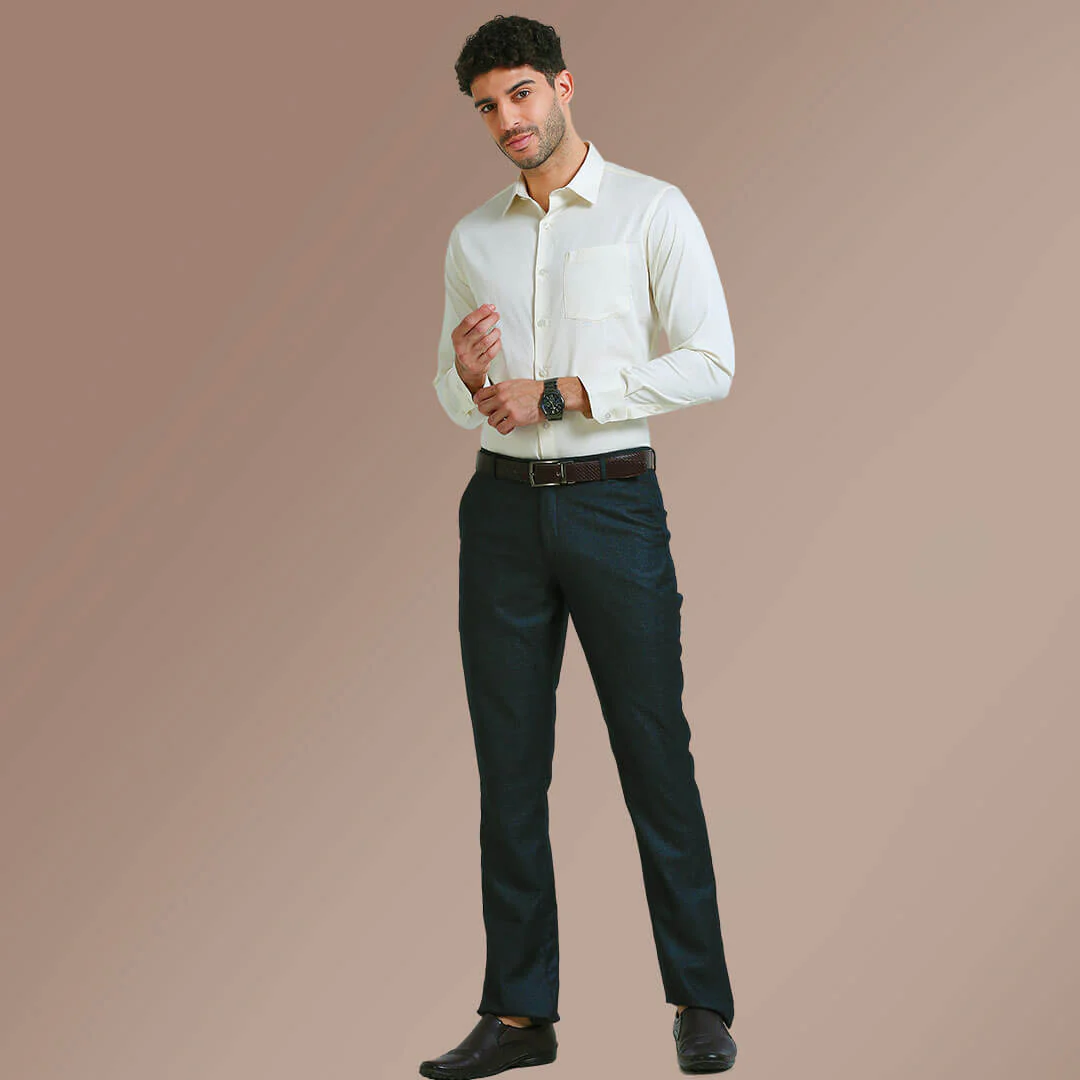Cambridge Giza Cotton Shirt In Vanilla - Image 6