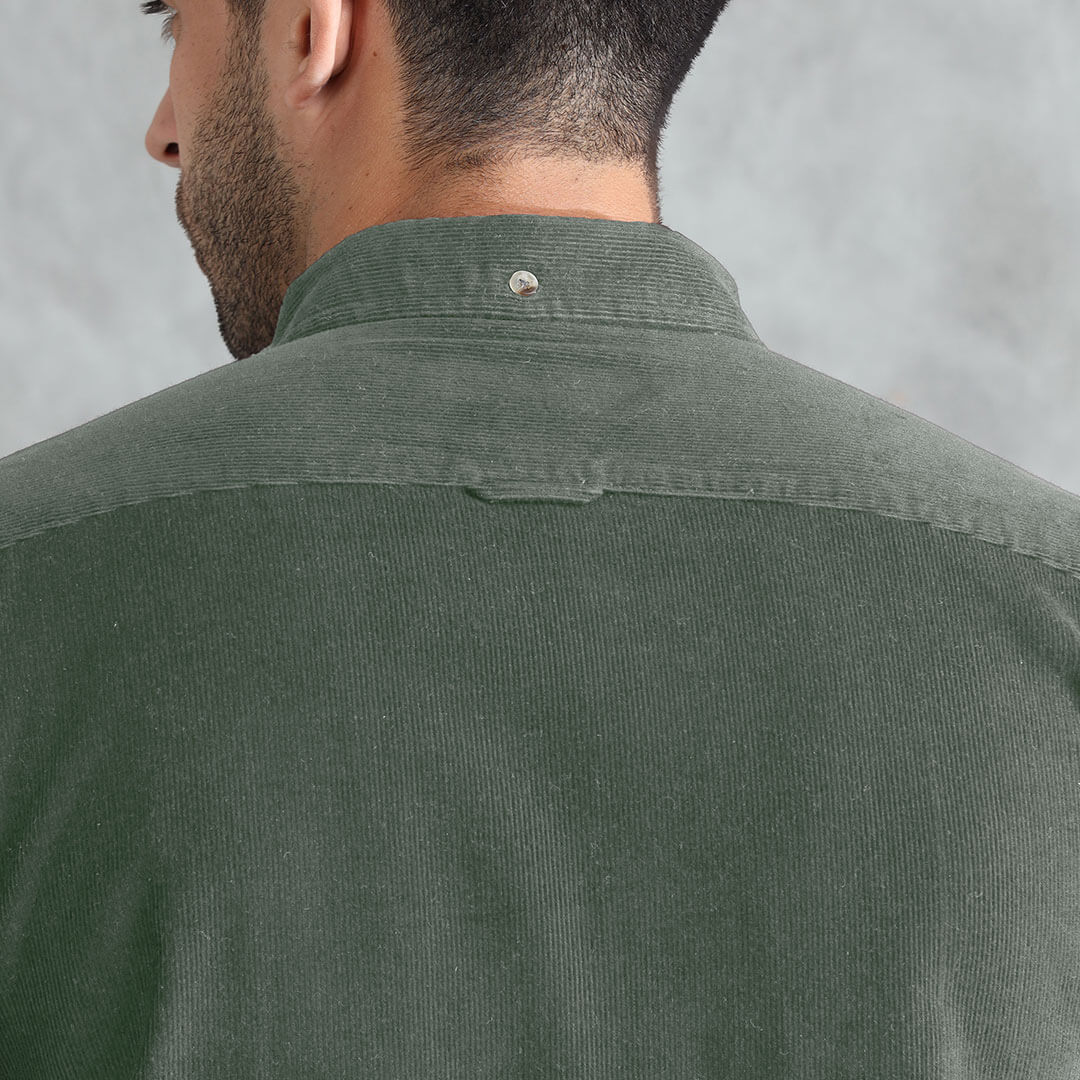 Cruise Corduroy Shirt In Leaf Green - Image 7