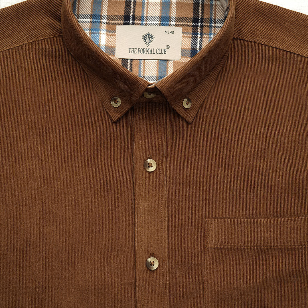 Cruise Corduroy Shirt In Tan - Image 11