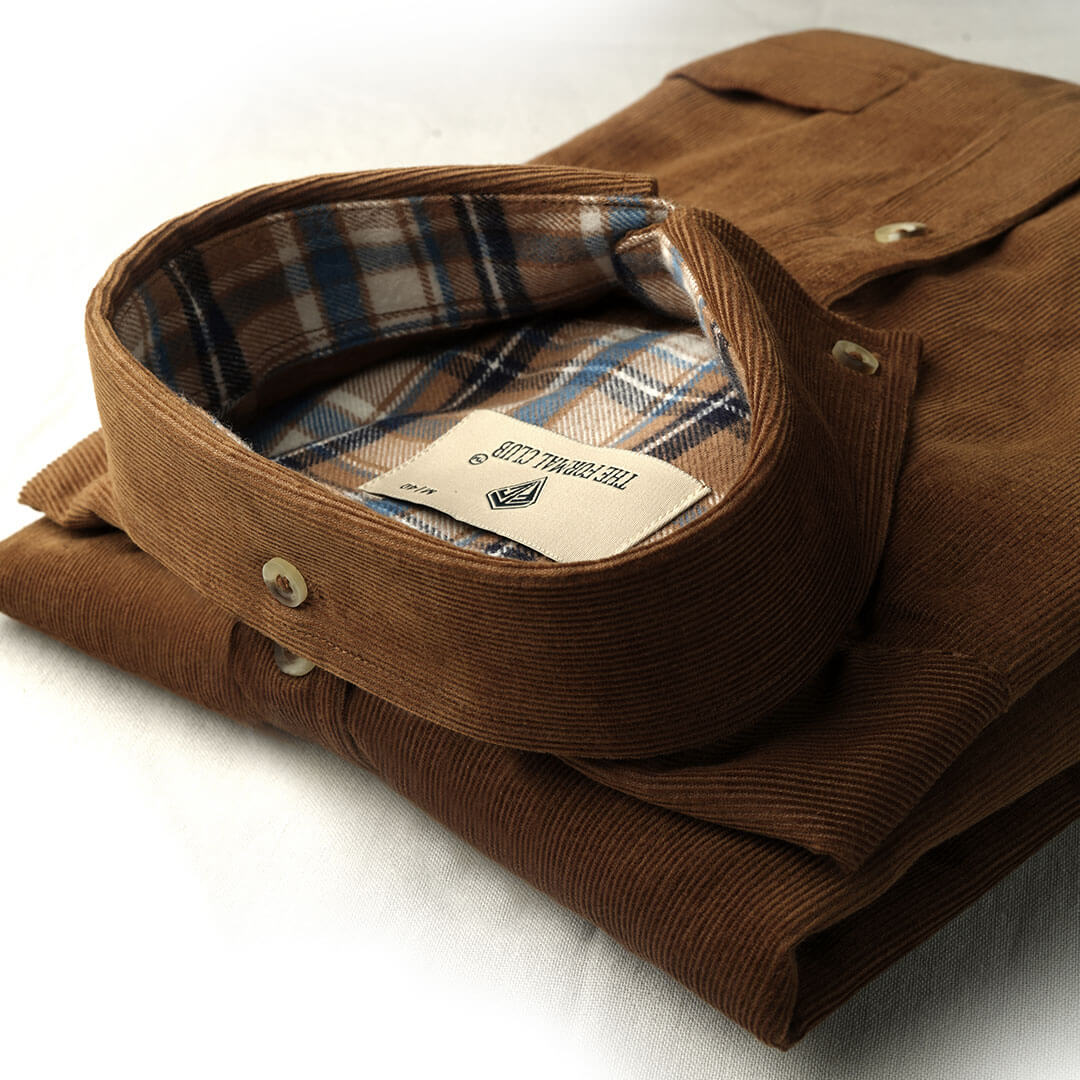 Cruise Corduroy Shirt In Tan - Image 5