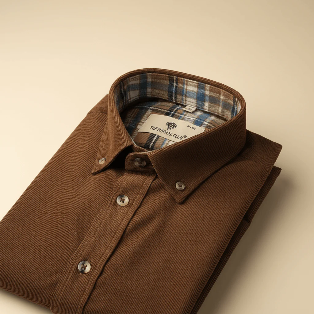 Cruise Corduroy Shirt In Tan - Image 6