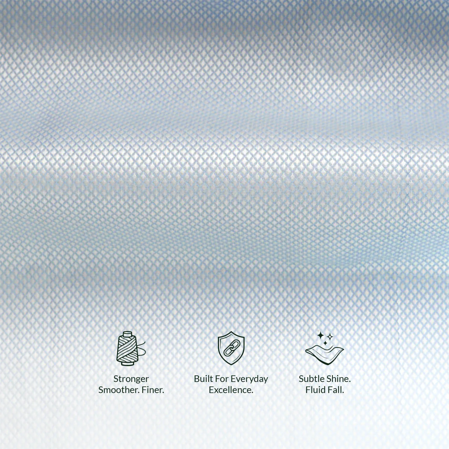 Diamond Dobby 2 Ply Cotton Shirt in Ice Blue - Image 2