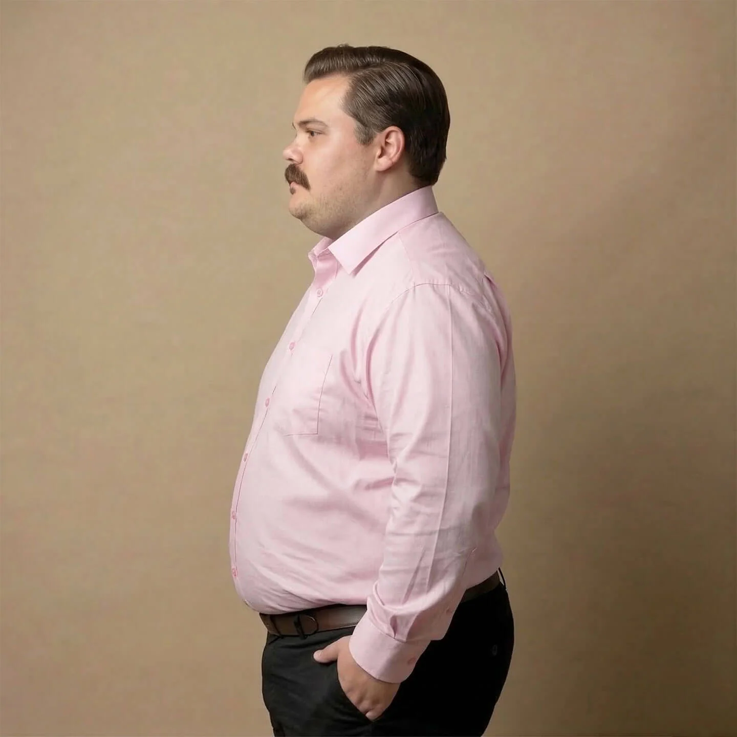 Flexi Stretch Plus Shirt in Dusty Pink - Image 8