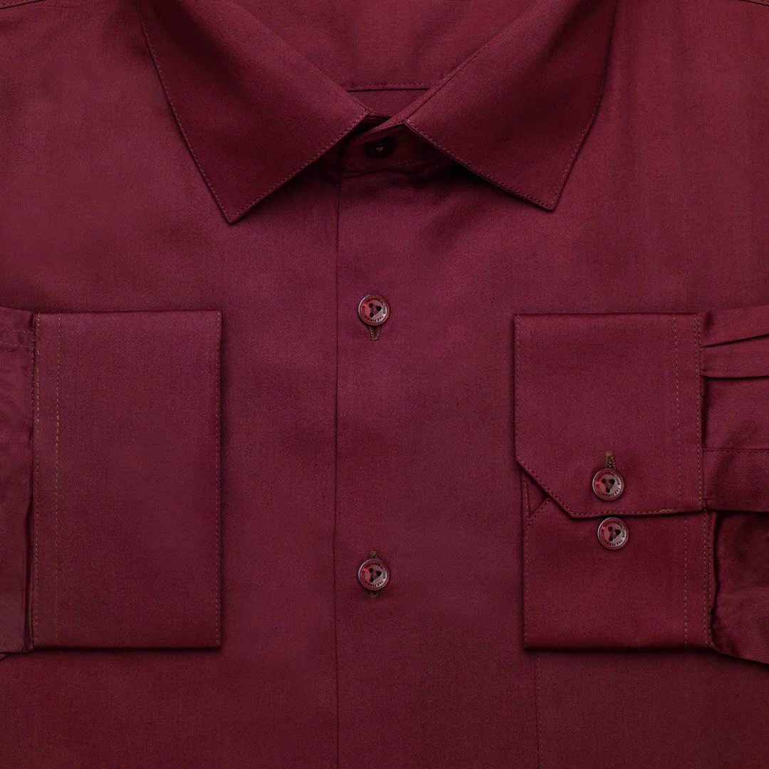 Flexi Stretch Plus Shirt in Wineberry - Image 5