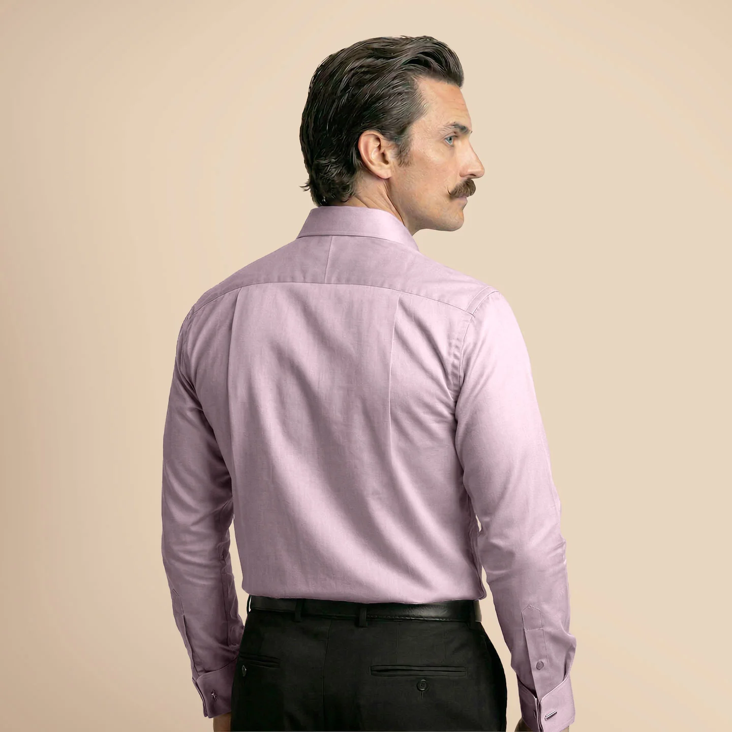 French Cuff Giza Cotton Shirt In Dusty Rose - Image 6