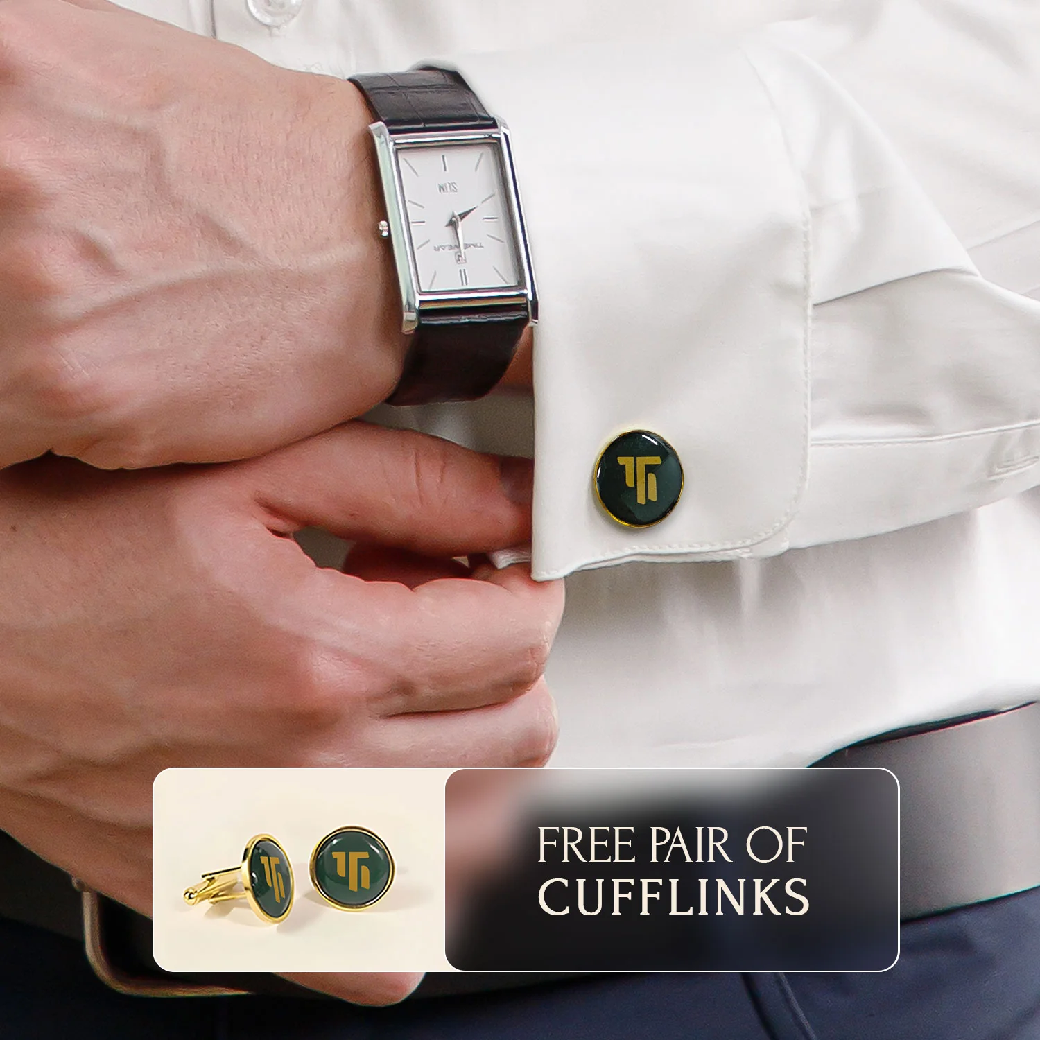 French Cuff Giza Cotton Shirt In Snow - Image 3
