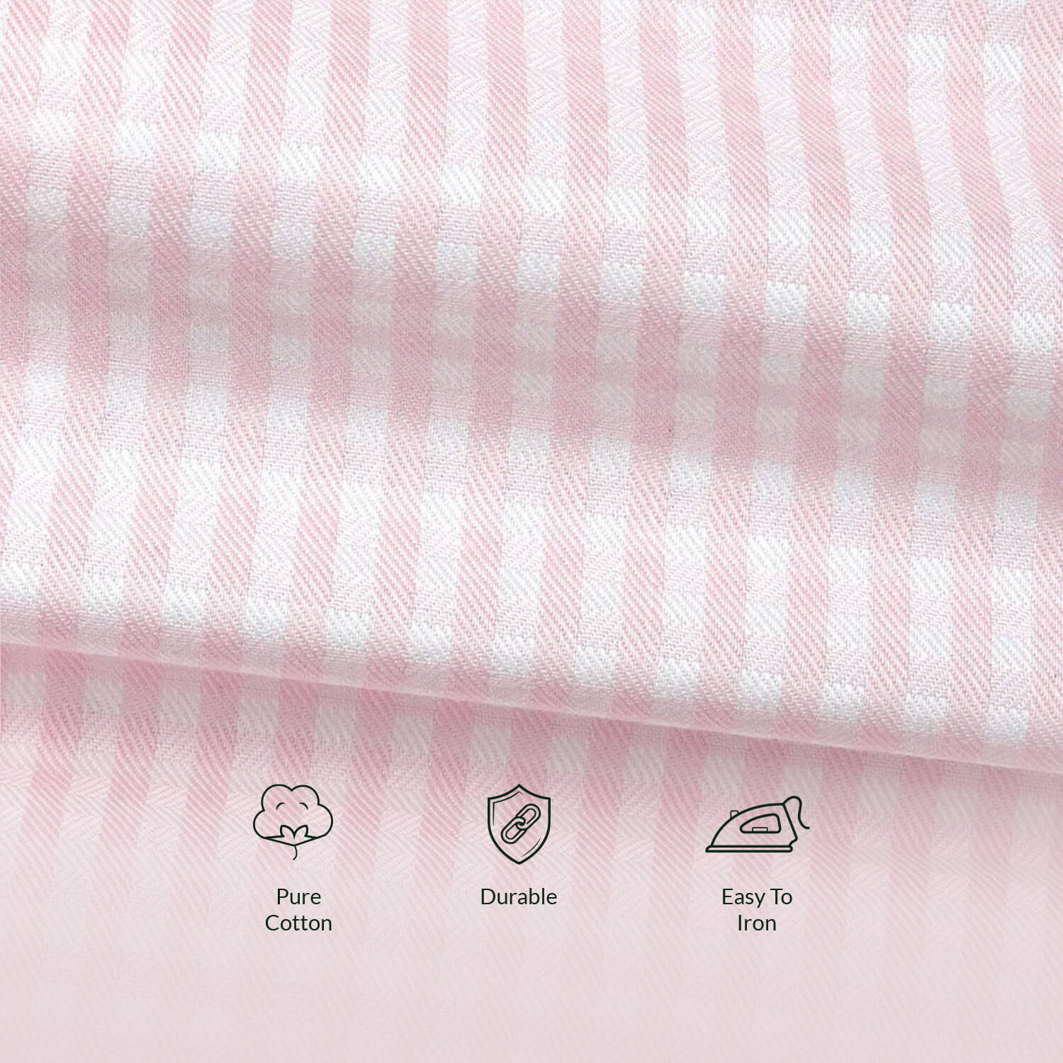 Gingham 2 Ply Check Shirt In Blush Pink - Image 2