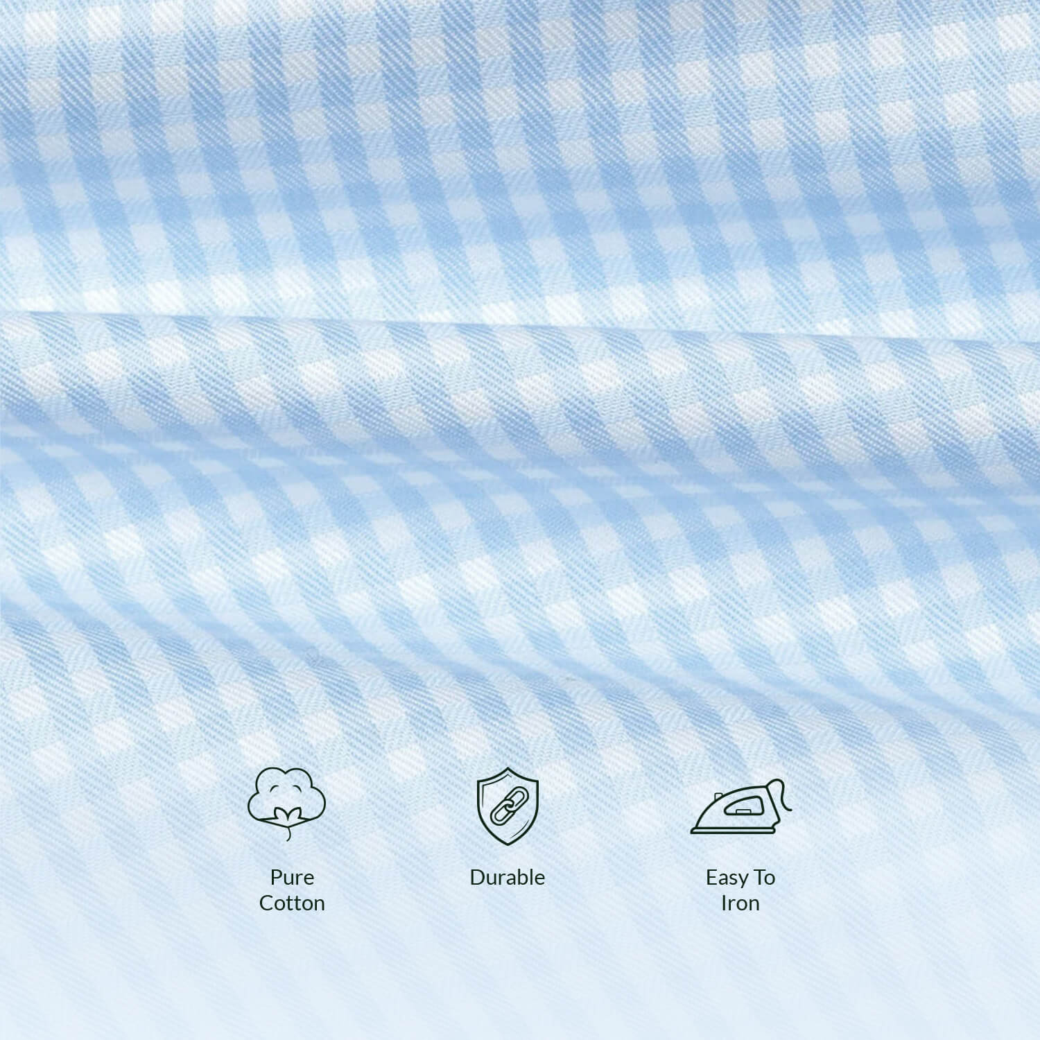 Gingham 2 Ply Check Shirt In Cloud Blue - Image 2