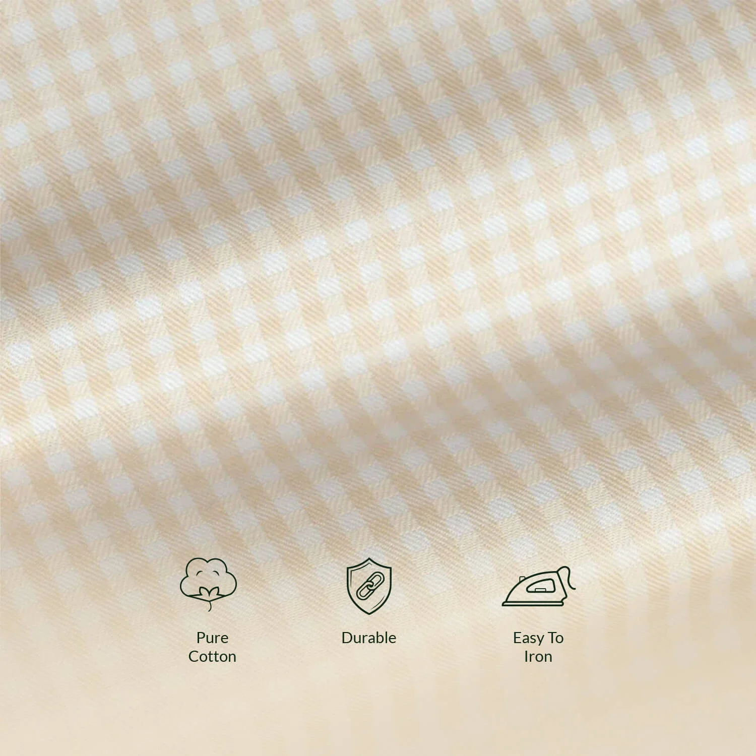 Gingham 2 Ply Check Shirt In Ochre - Image 2