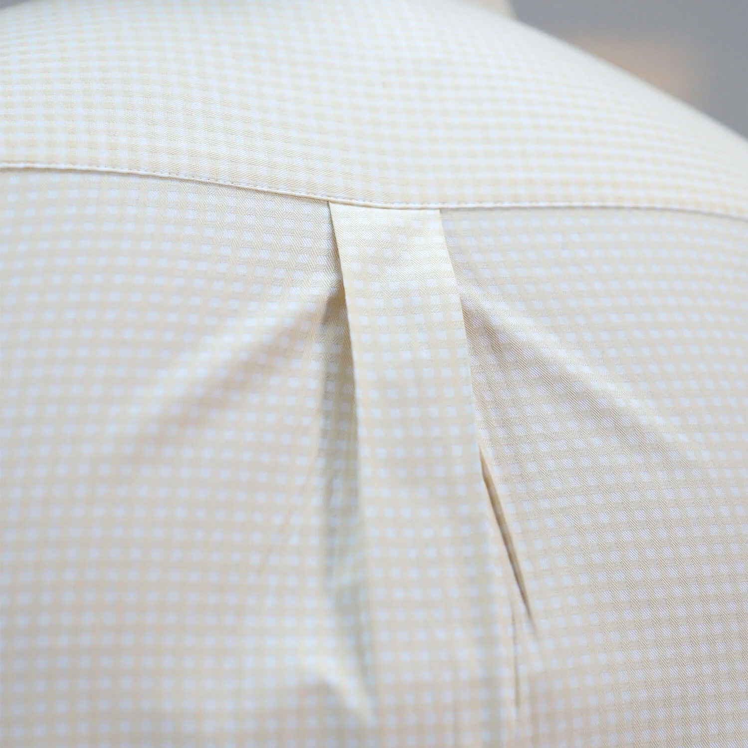 Gingham 2 Ply Check Shirt In Ochre - Image 5
