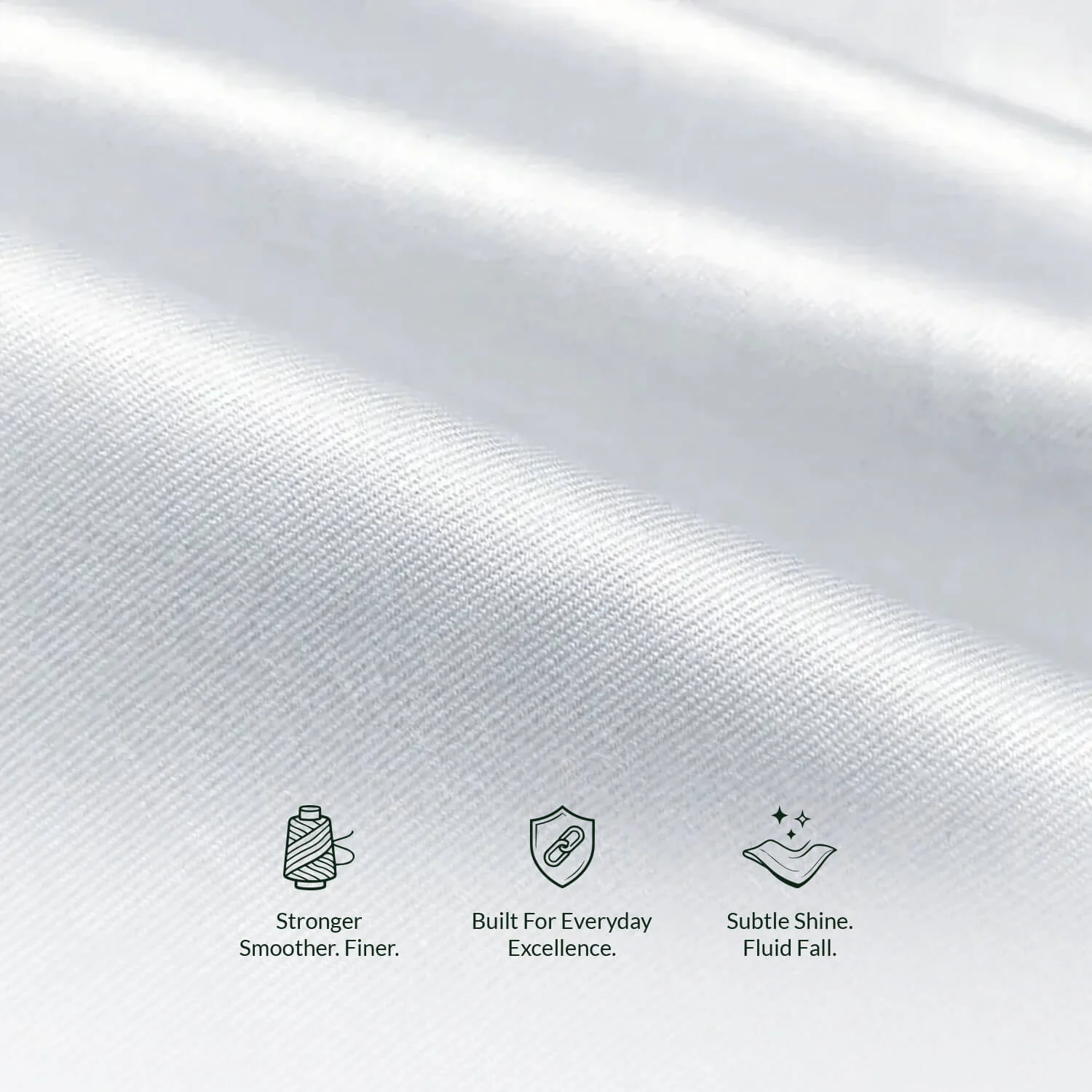 Hampstead 2 Ply Giza Cotton Shirt in Pearl White - Image 2