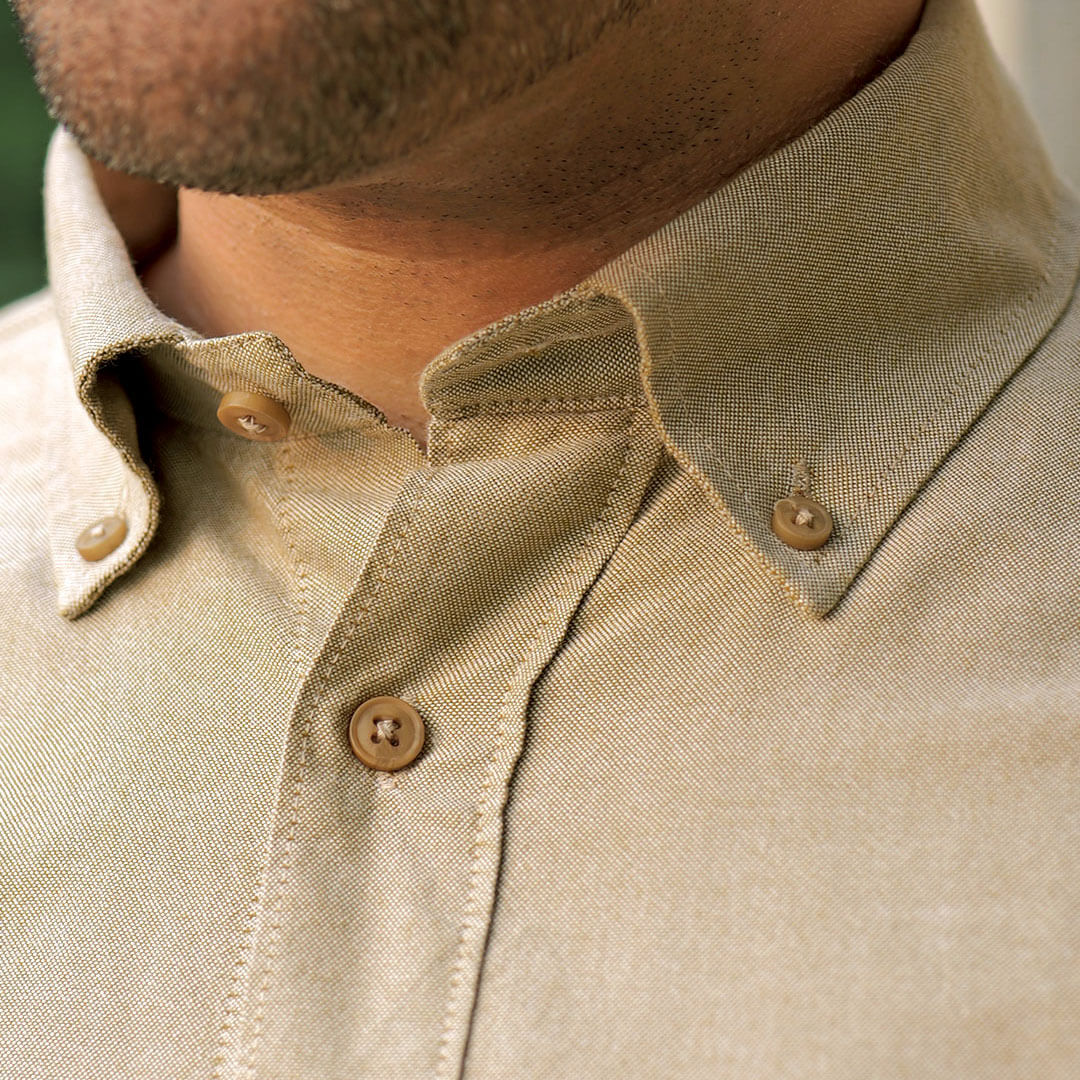 Regal Oxford Solid shirt in Almond - Image 6