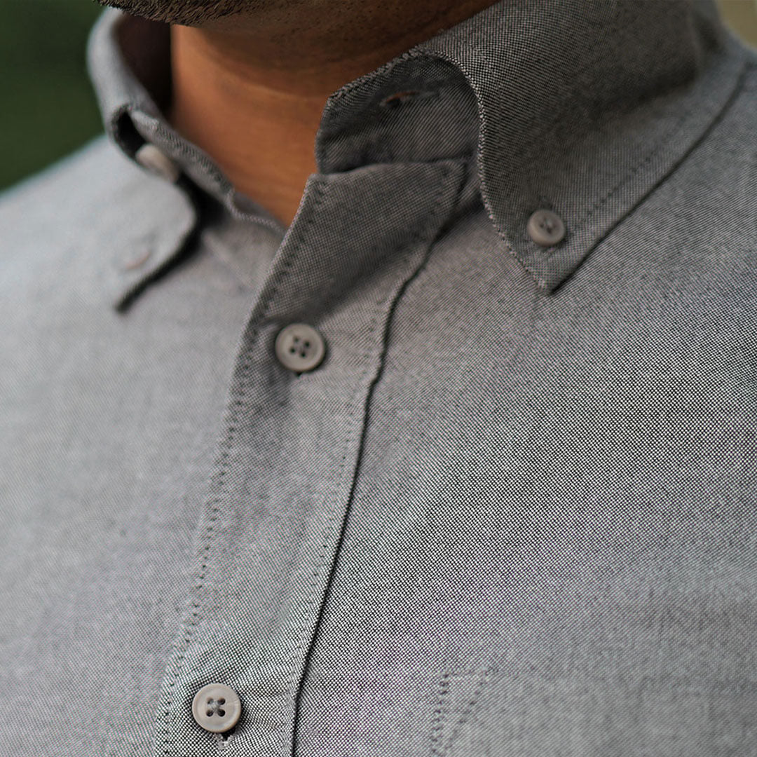 Regal Oxford Solid shirt in Ash Grey - Image 7