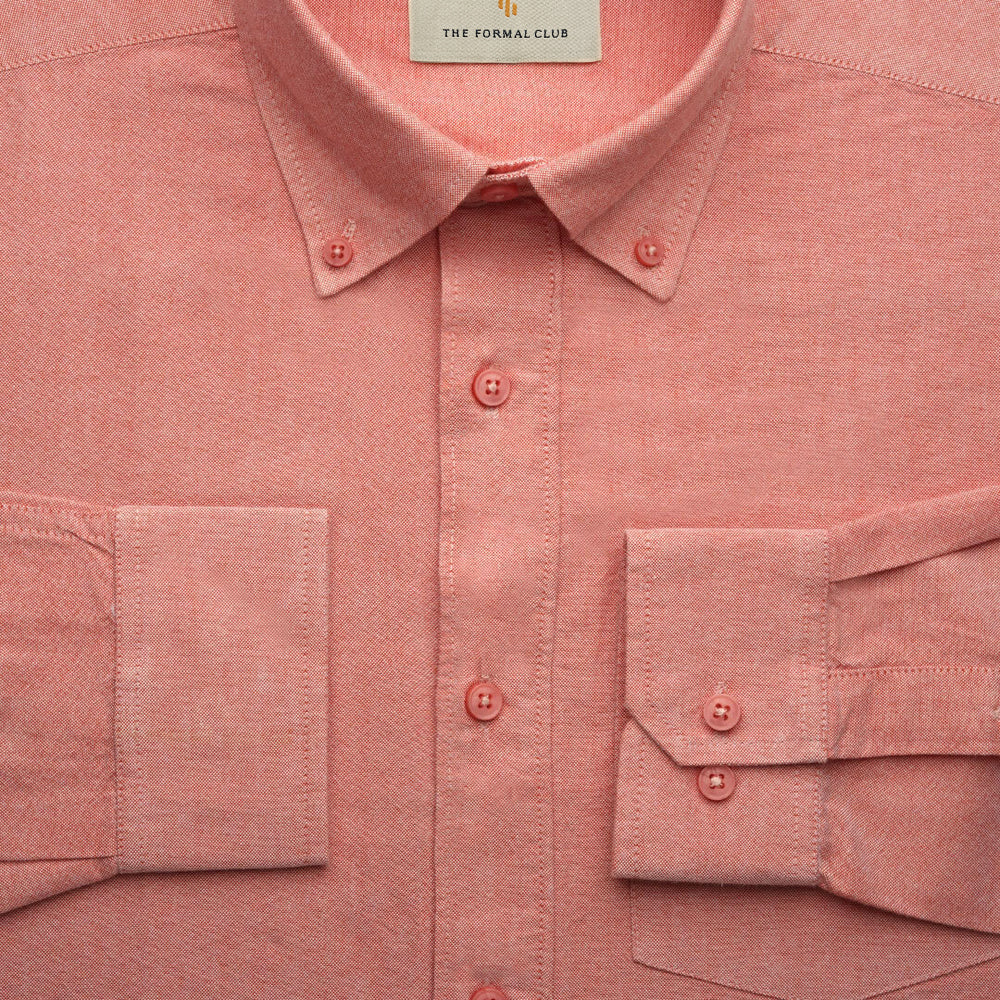 Regal Oxford Solid shirt in Flamingo - Image 4