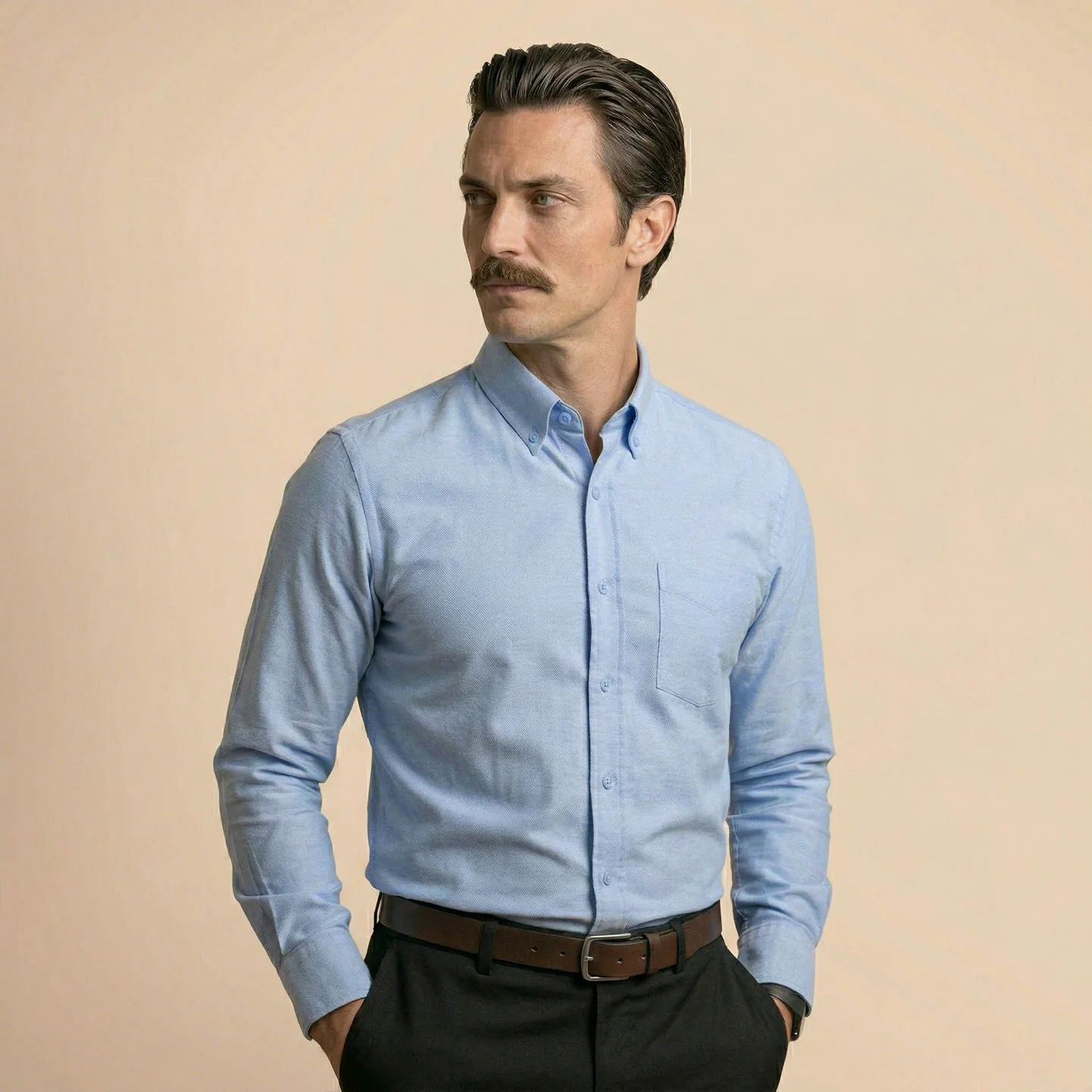 Regal Oxford Solid shirt in Ice Blue - Image 4