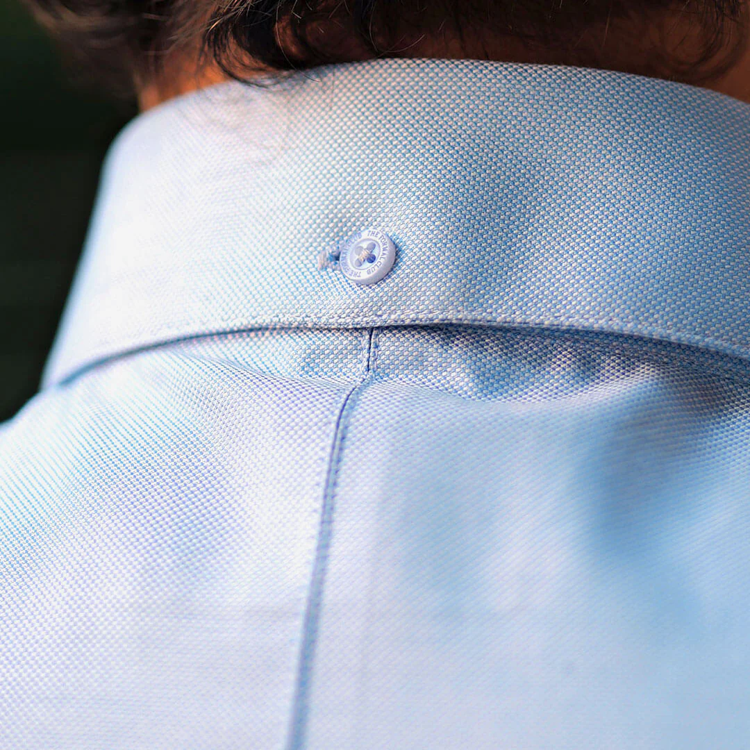 Royal Oxford Dobby Shirt in Maya Blue - Image 7