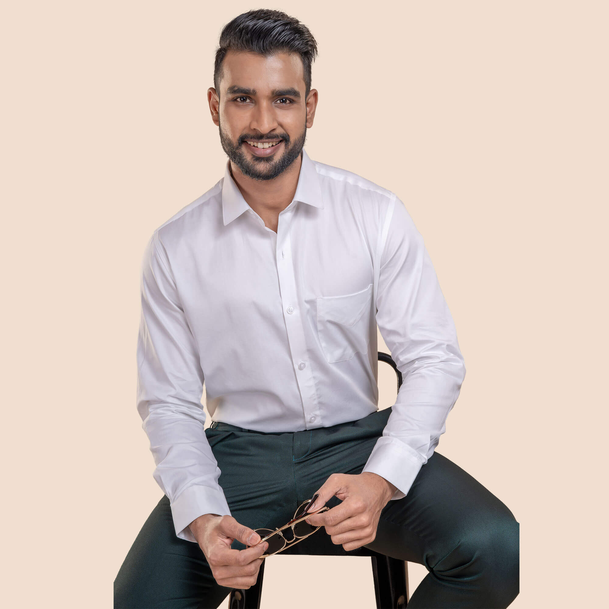 Swiss Finish Giza Cotton Shirt In White - Image 6