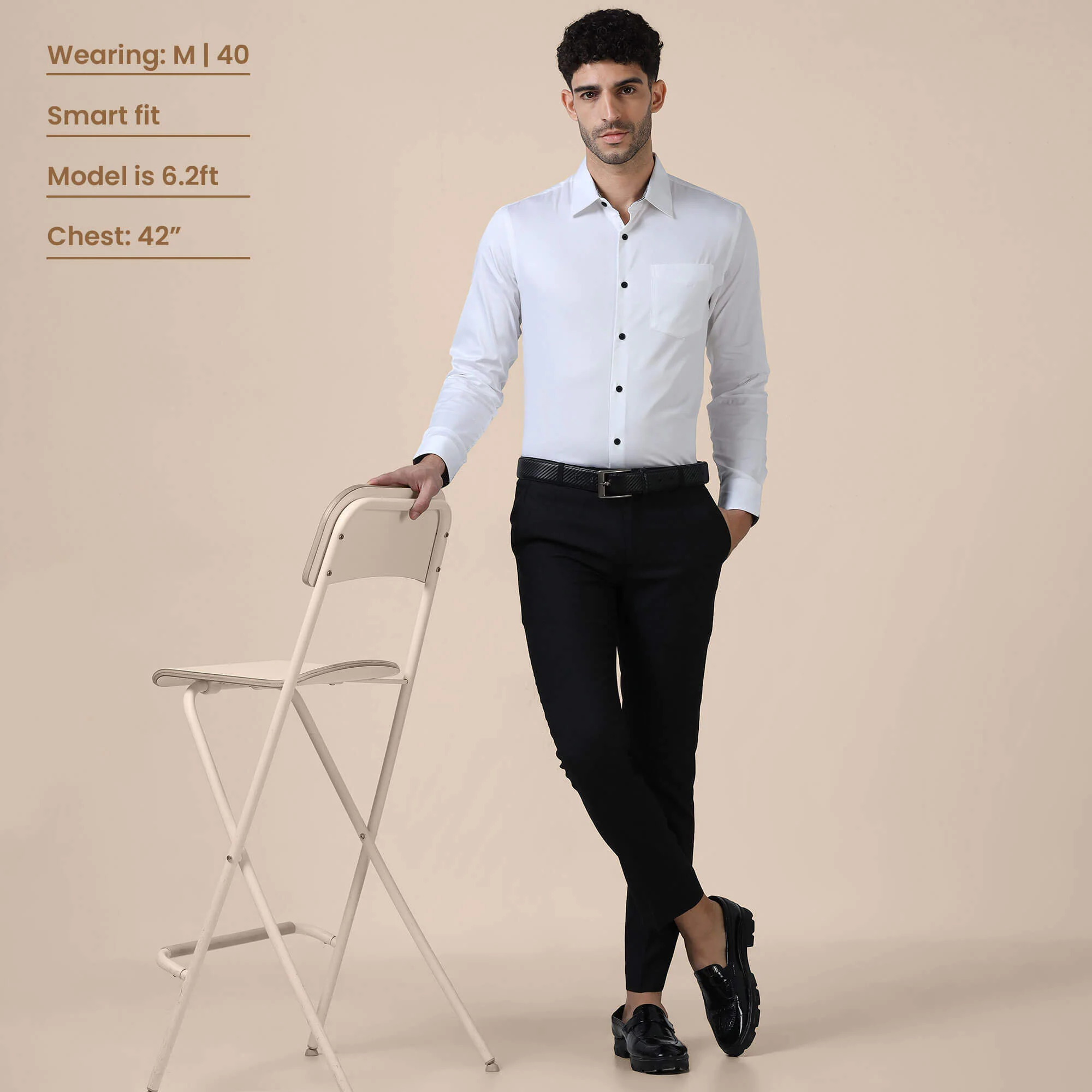 Vintage White Shirt With Black Buttons - Image 7